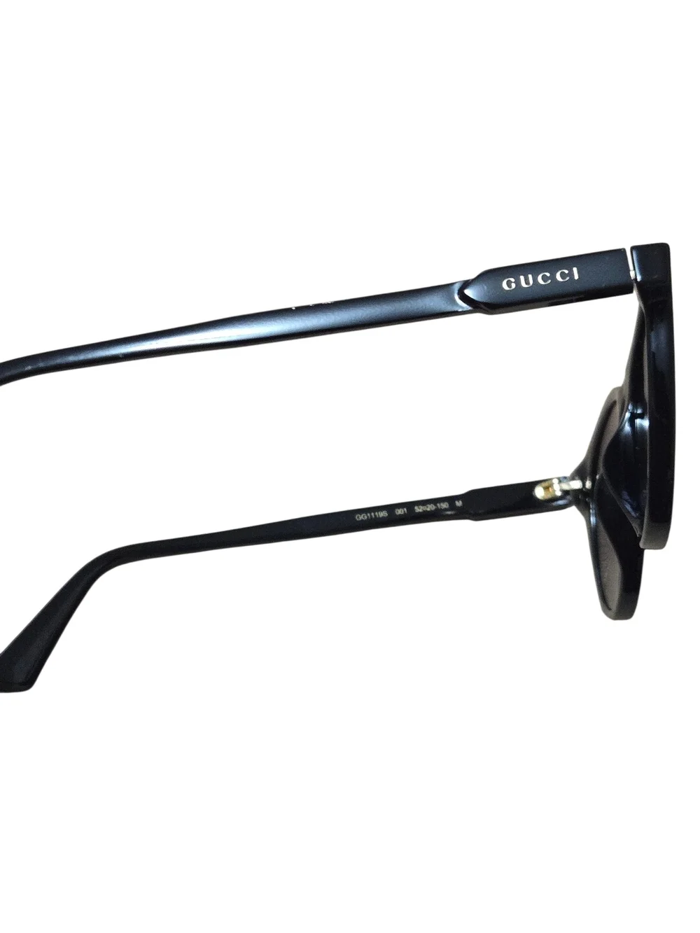 Gucci Black Sunglasses Arms with Gold Logo Detailing